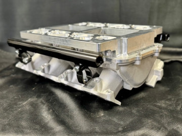 Holley Base Manifold and Rail Kit for Lo-Ram With 71 Series Billet Blower Top - LS1/LS2/LS6